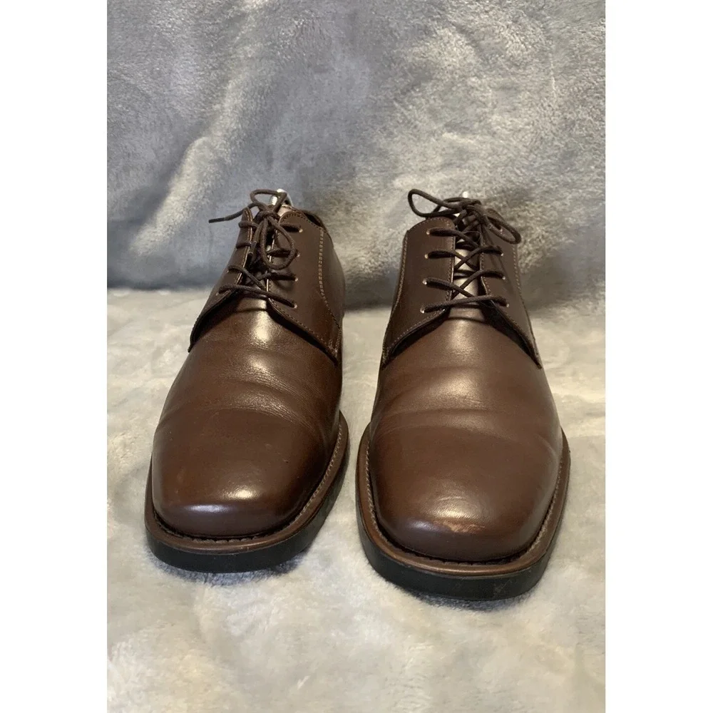 Studio Belvedere Dress Shoes‎ Mens 9.5 Chisel Brown Leather Square Toe Brazil